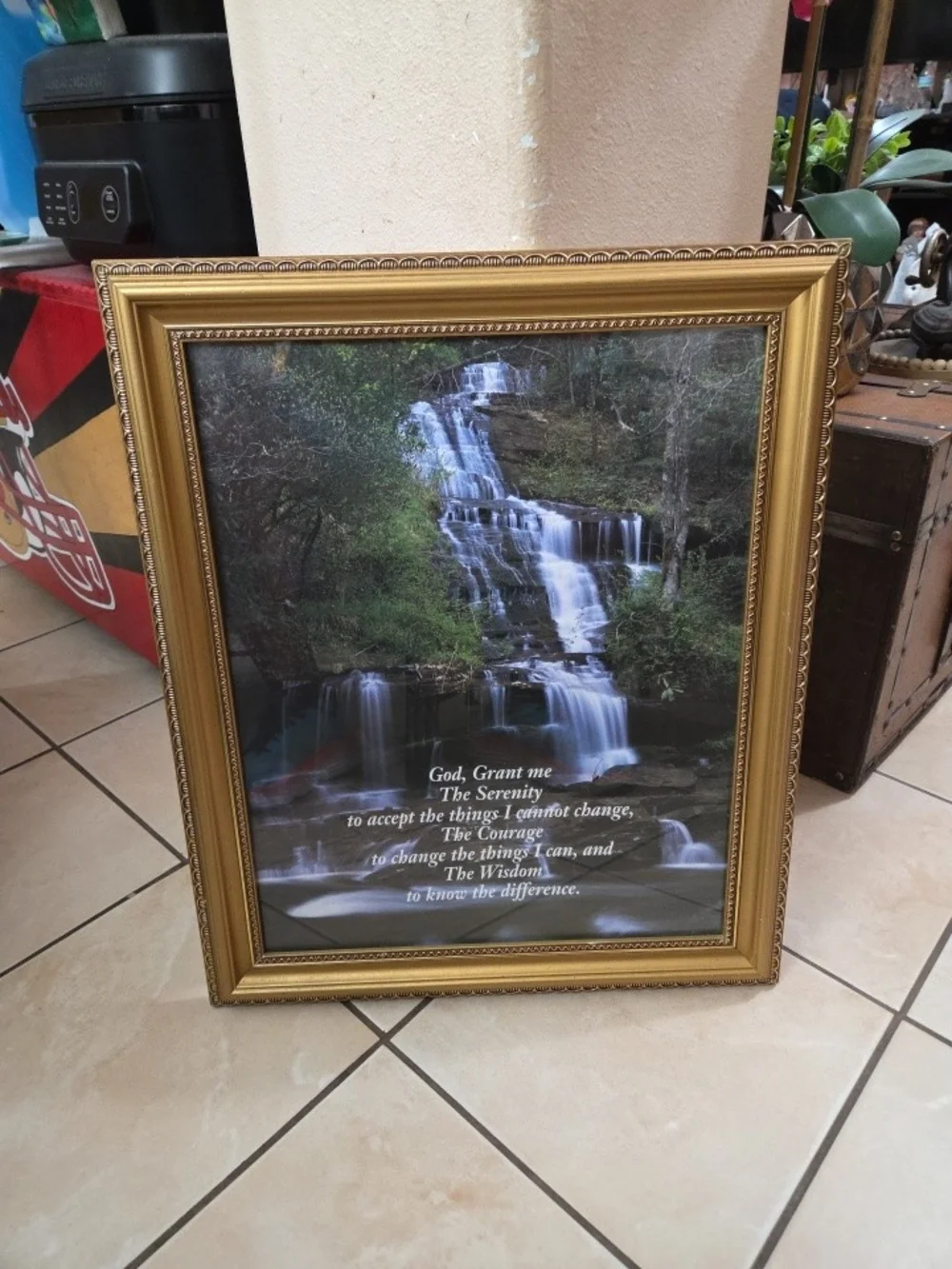 Gold Framed Waterfall Serenity Wall Art